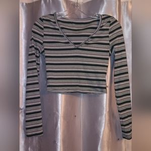 SHEIN striped crop top